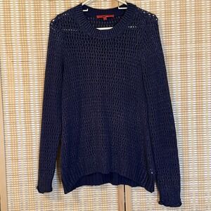 Narciso Rodriguez  Womens M Purple And Gold Open‎ Sweater Boho Streetwear Whimsy